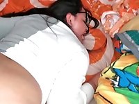 Nerdy latina with a huge thick ass turned out to be a little nympho with a wet pussy