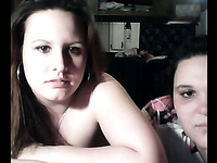 Two chubby big breasted whorish webcam nymphos were posing topless